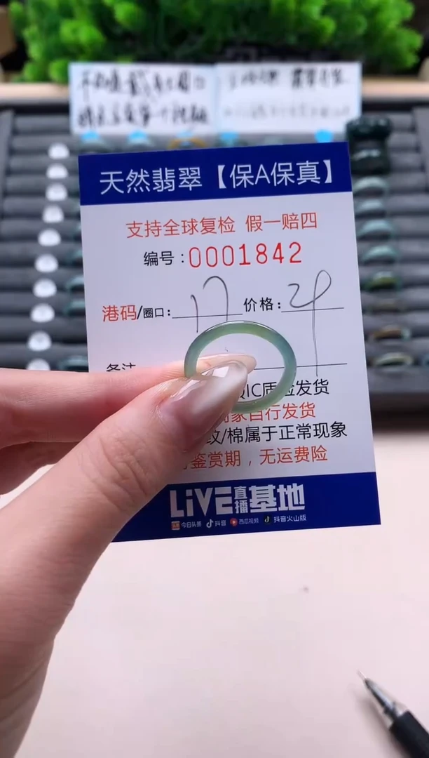 未镶嵌戒指翡翠天然  1842