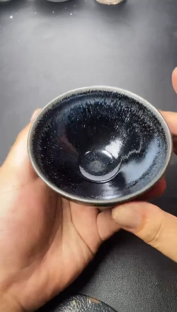 茶盏52叶紫建盏叶紫