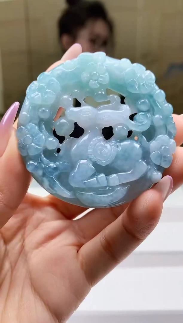 【闪购商品】定制翡翠未镶嵌5156ty-毛货挂件36