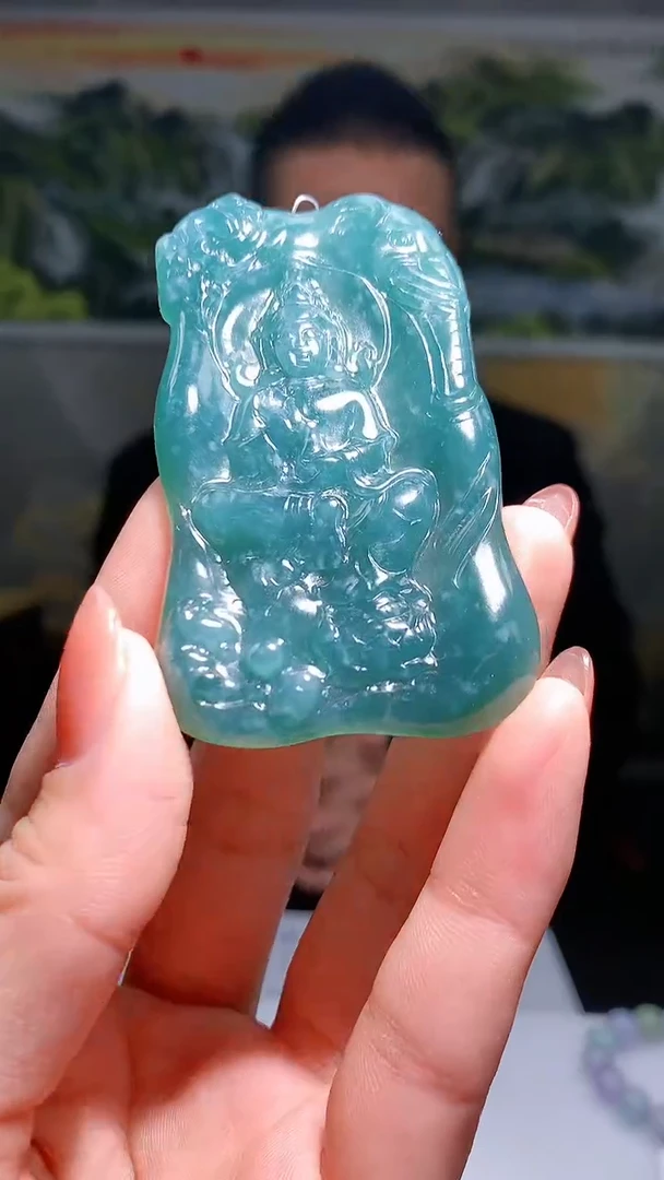 【闪购商品】定制翡翠未镶嵌1007hm-毛货挂件36