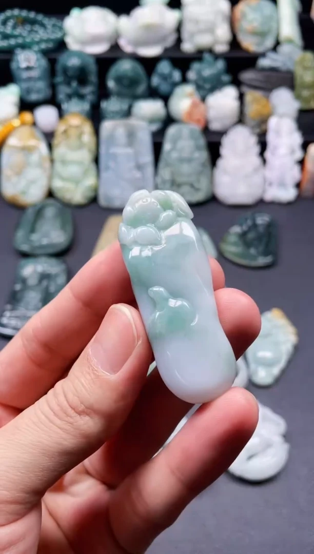 颈饰未镶嵌翡翠15  天然翡翠a货  悟道