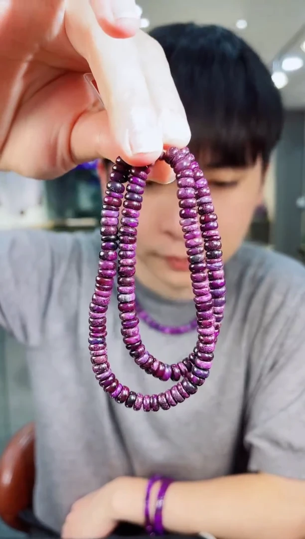 未镶嵌苏纪石（舒俱来）项链K金南非舒俱来老矿