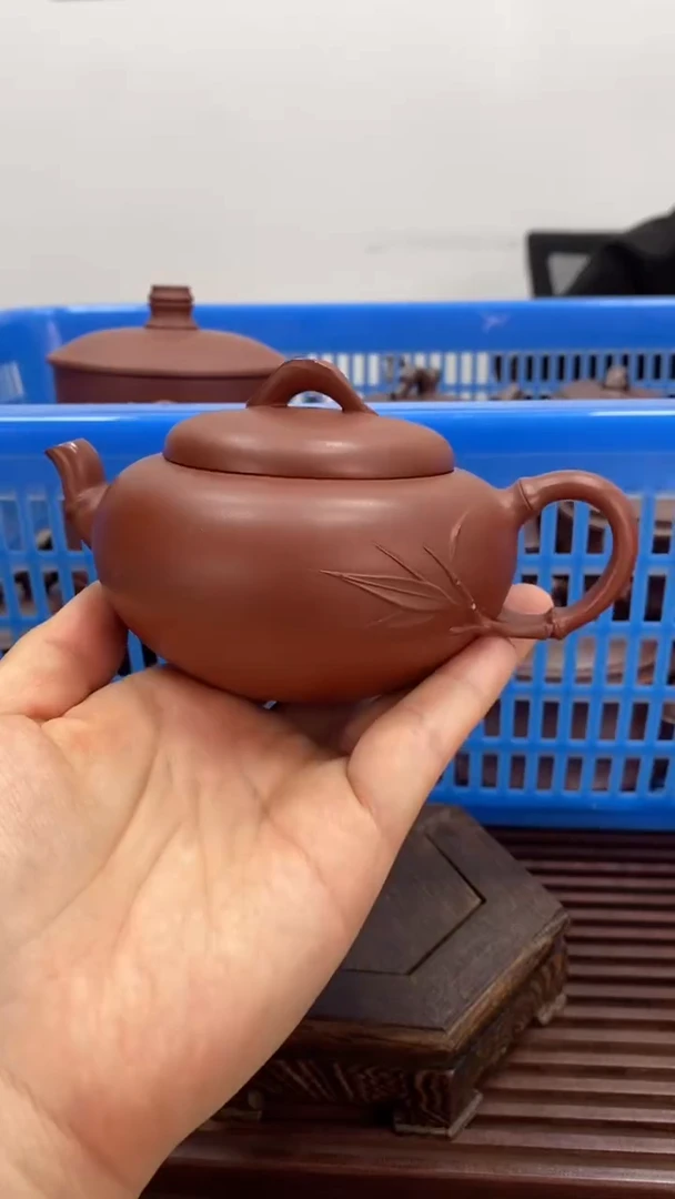 茶壶紫砂一片竹180毫升微瑕疵不退换
