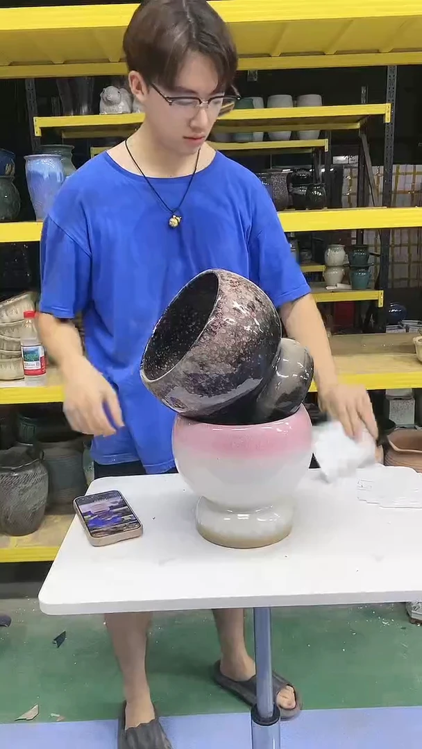 紫砂花盆宜兴紫砂粗陶花盆156