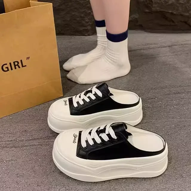 夏季新款厚底包头休闲鞋懒人一脚蹬包头拖鞋9007(包头拖)