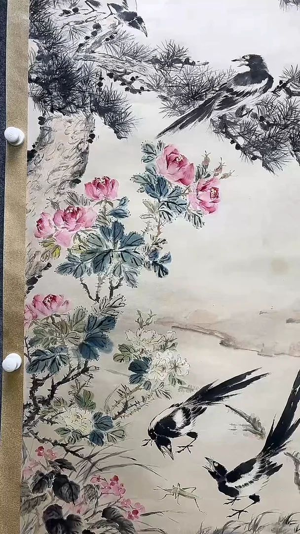 书法石*V250709-2-626《花鸟》137*68