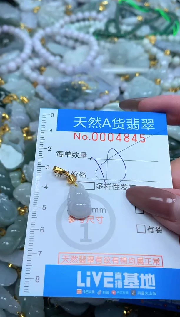 颈饰未镶嵌翡翠净货挂件-4845