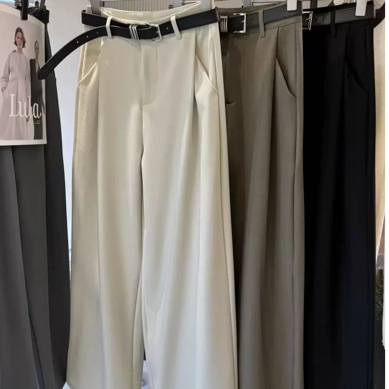 阔腿裤直筒裤女显瘦潮流时尚高腰韩版垂感裤子2503#