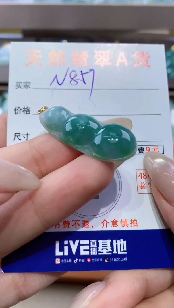 颈饰未镶嵌翡翠天然翡翠A货挂件