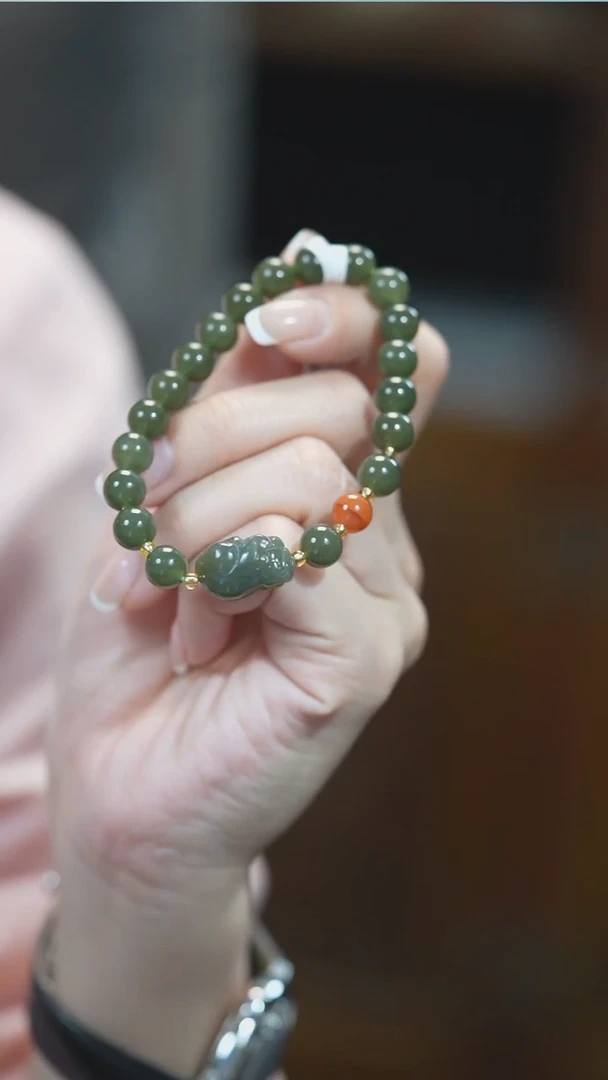 未镶嵌手串和田玉貔貅卡8