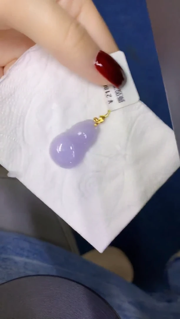 颈饰18K金镶嵌翡翠缅甸天然翡翠A货