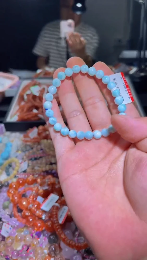 未镶嵌针钠钙石（海纹石）手链L35-多样性发其一