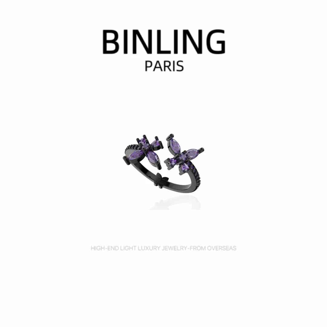 【紫夜蝴蝶】可调节戒指CHANGE X 设计师款高定GP714