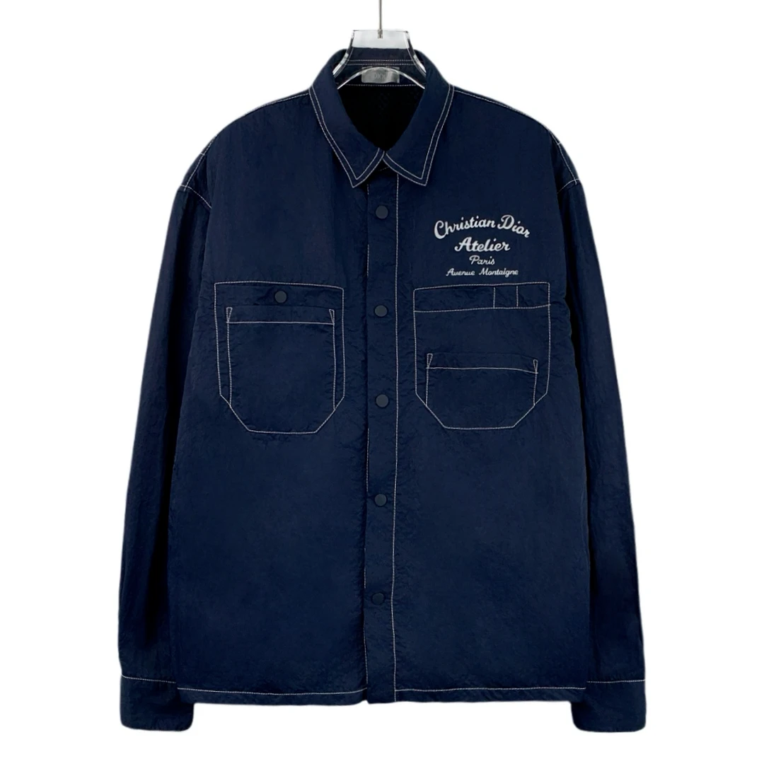 99新 DIOR/迪奥  DM0134  翻领单排扣长袖牛仔衬衫 40 M码