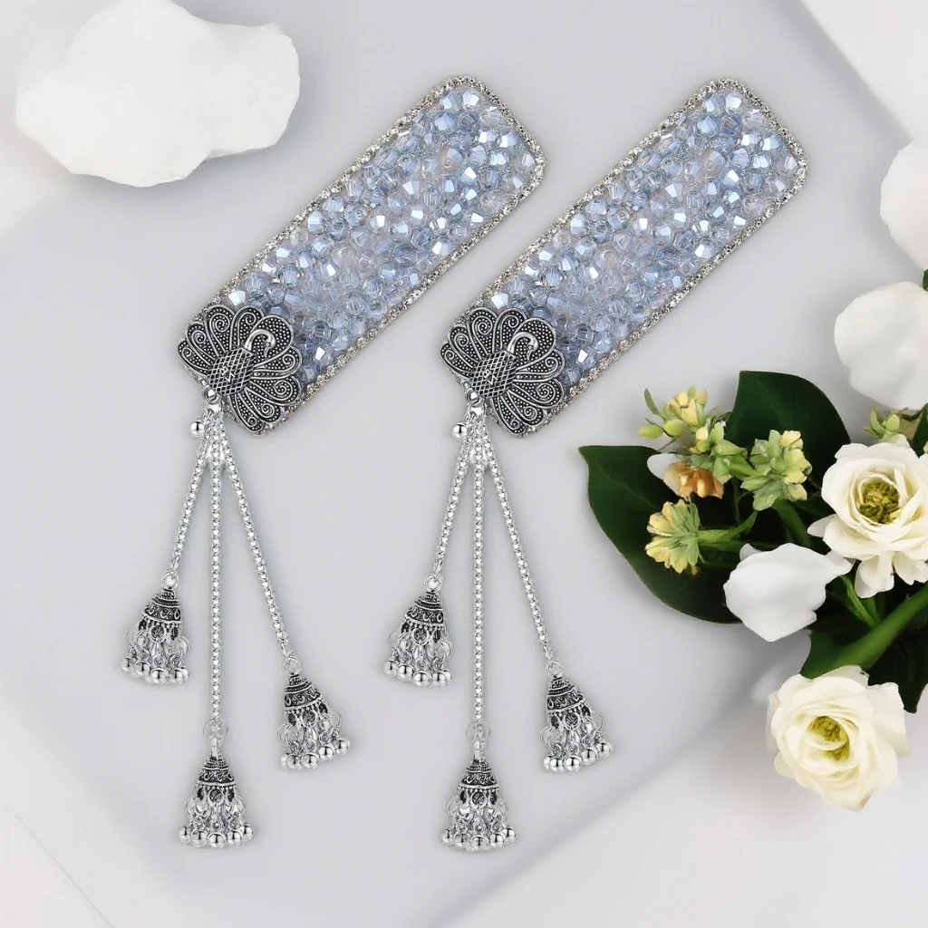 爆款P054孔雀新中式民族风复古重工蒙古风原创发夹民族风侧边夹