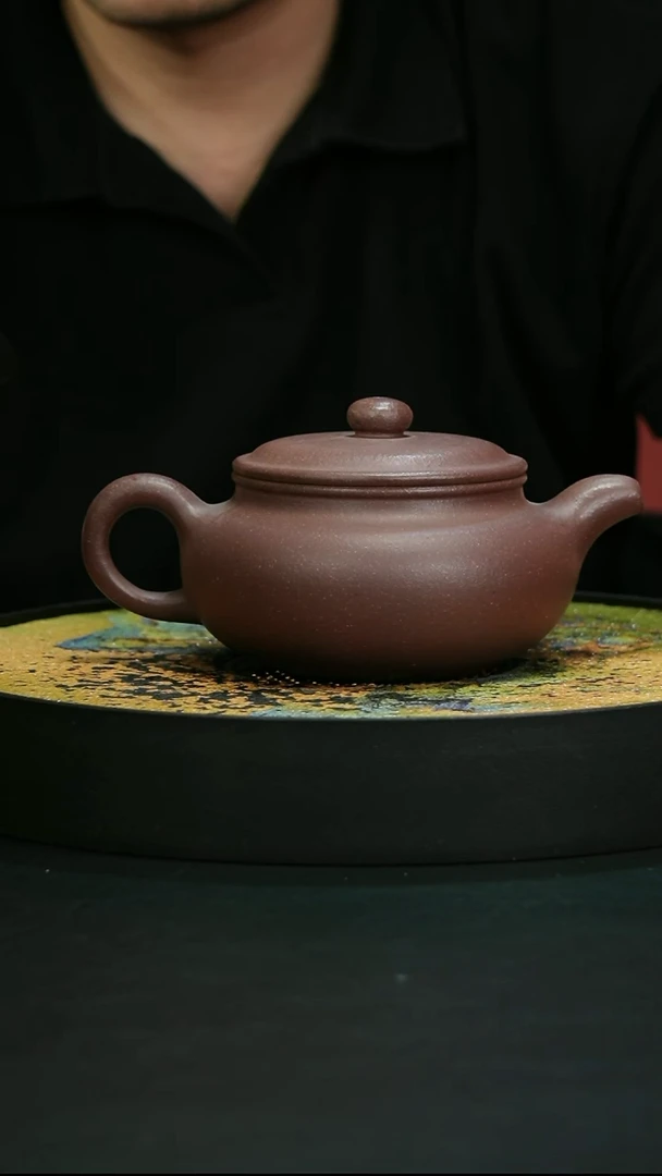 茶壶紫砂大扁腹宜兴紫砂原矿手工茶壶