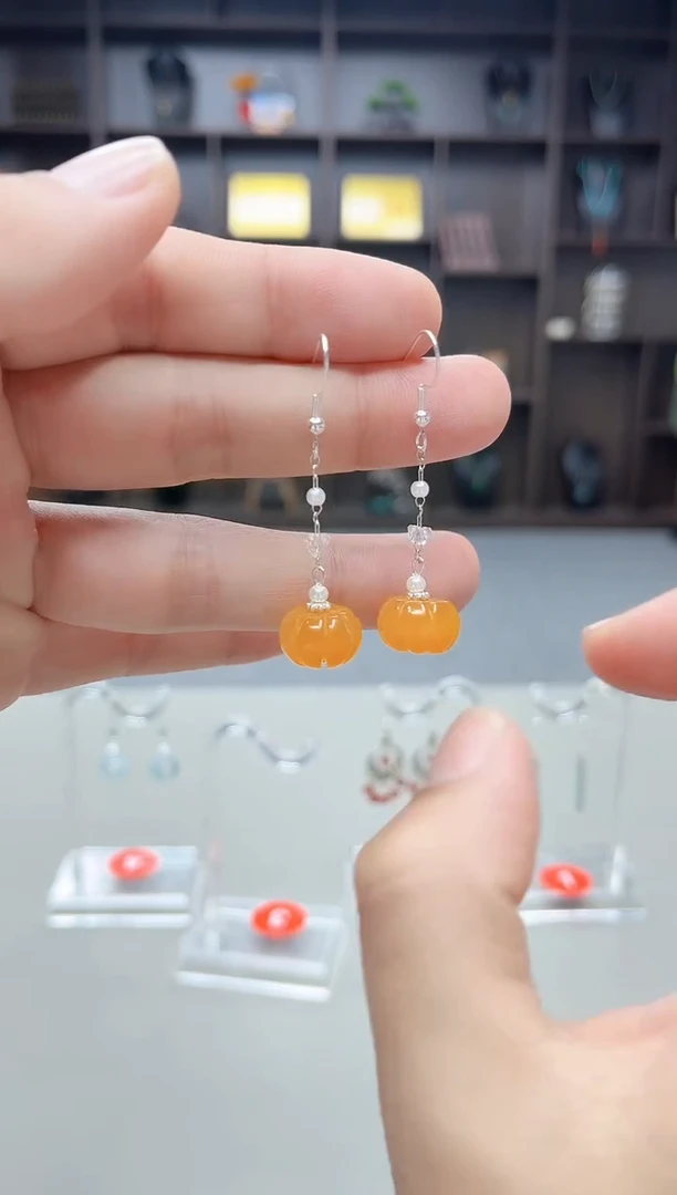 未镶嵌耳饰玛瑙/玉髓W06