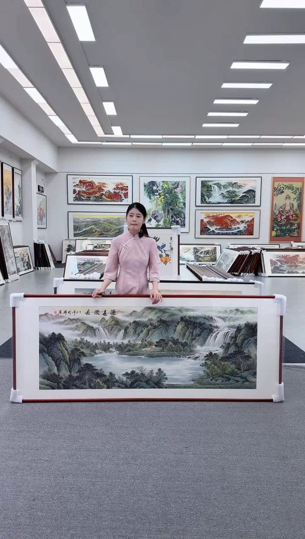 国画手绘 源远流长 219*88
