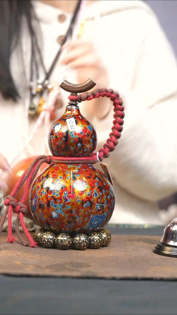 【闪购商品】XB184漆艺酒葫芦不包手串及旋转底座