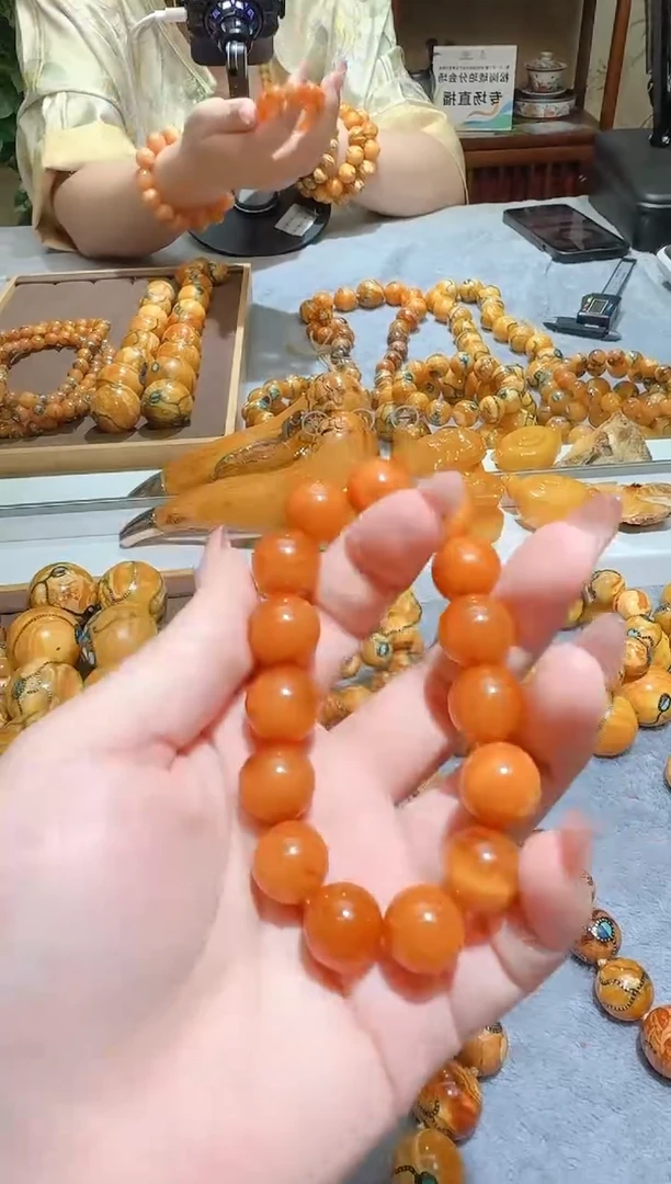 蜜蜡颈饰未镶嵌170天然蜜蜡珠宝奇石全都保真