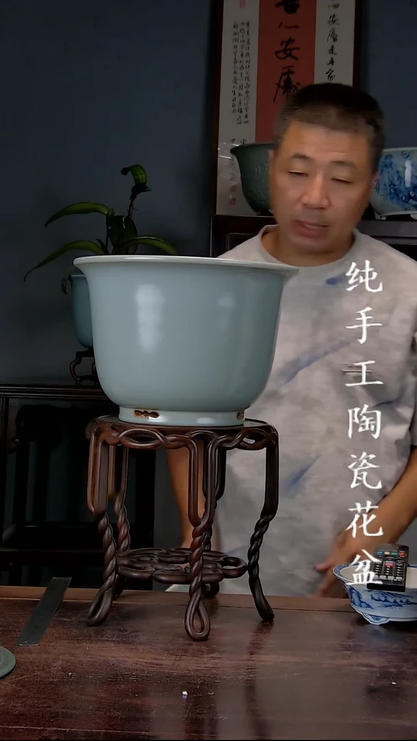 景德镇手工陶瓷花盆