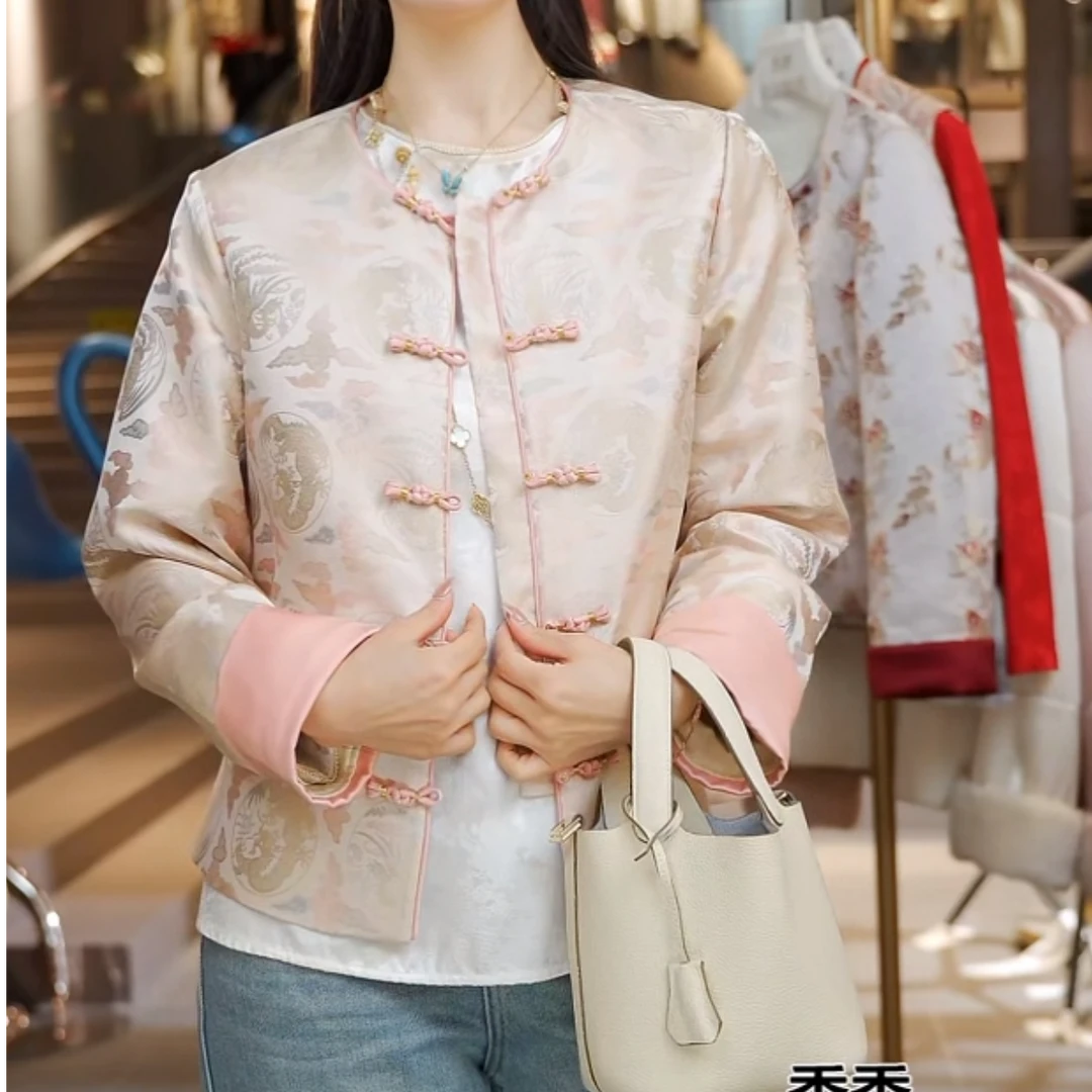 《ELFBOX》冬季修身气质显瘦新中式高级复古外套1169