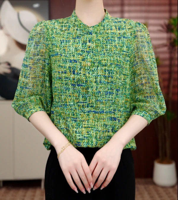 杭州专柜2025兰亭花絮洋气减龄衬衫E-3165