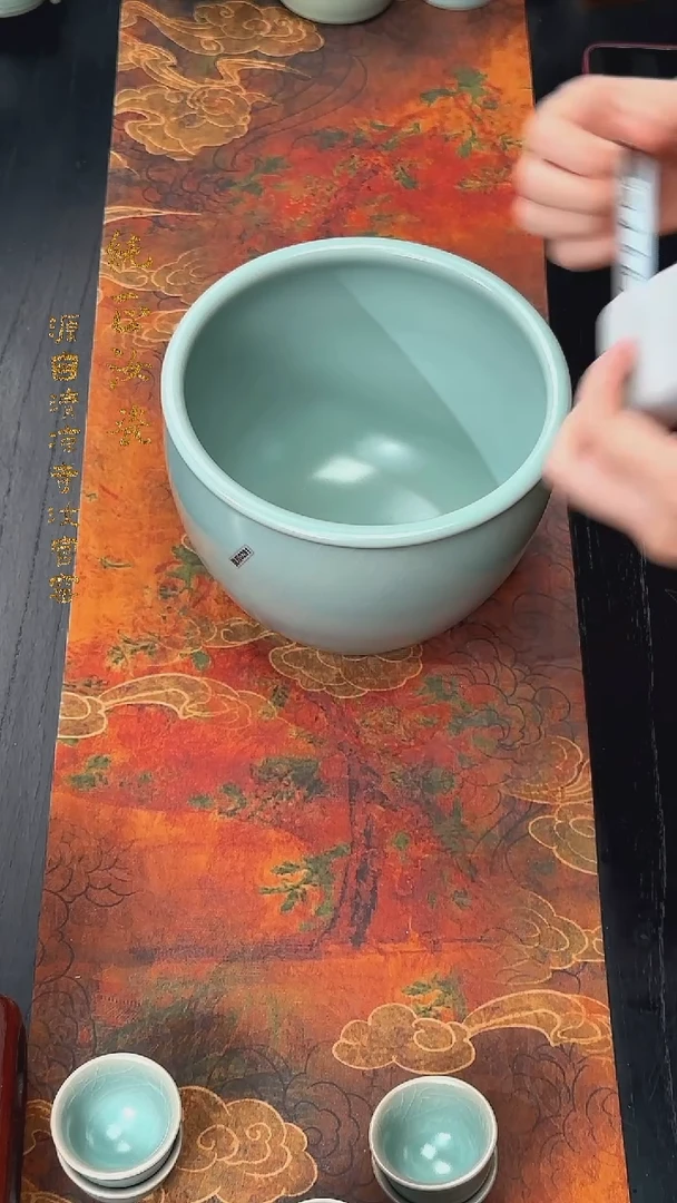 摆件微瑕清凉寺原矿釉风水缸（大）
