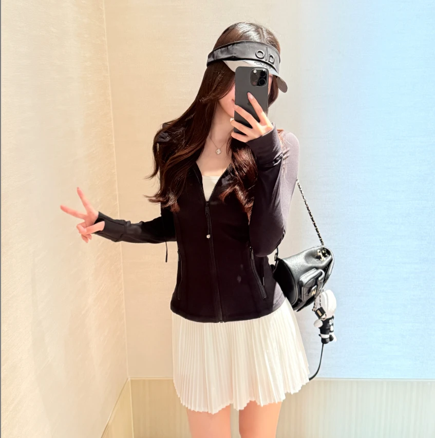 小权【带帽款】裸感瑜伽连帽外套健身运动时尚休闲百搭显瘦修身上衣