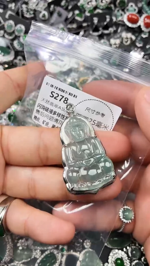 翡翠未镶嵌颈饰S278吊坠