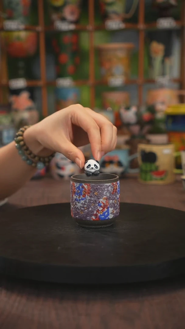 紫砂 手绘釉下彩