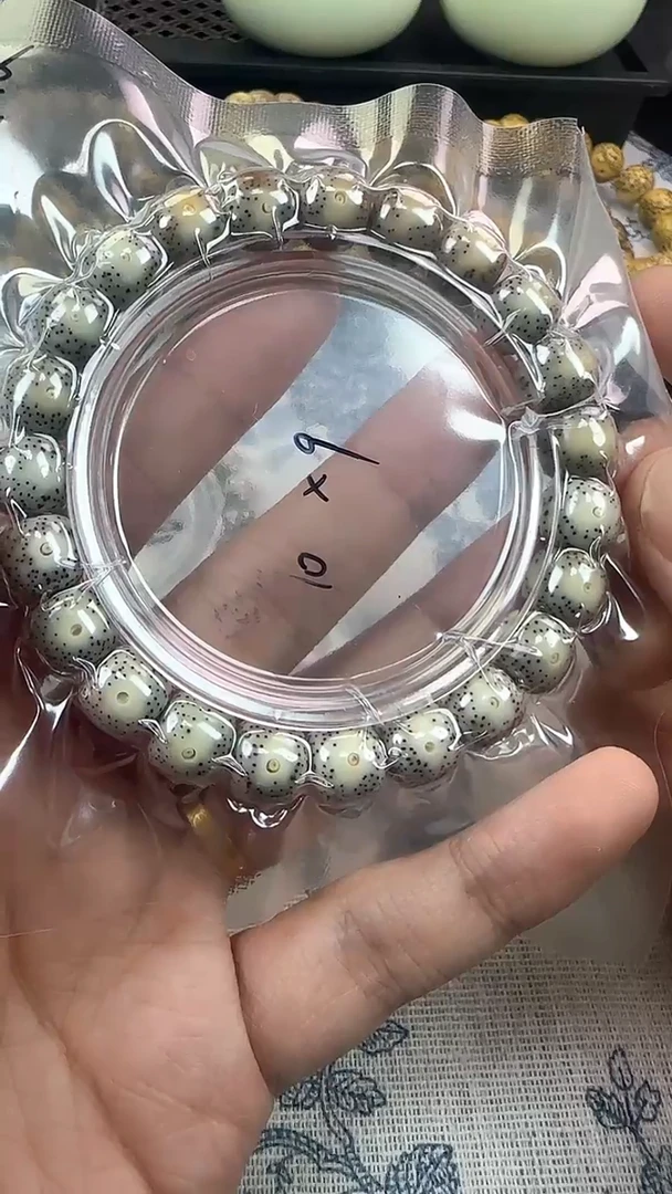 手串星月菩提72石玉料糯冰单圈10×9高透精工福利