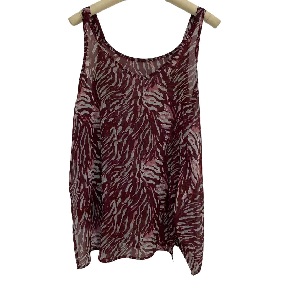 恬小霓（玲玲姐精选）1197红棕/花纹/小吊带/百搭/休闲/复古