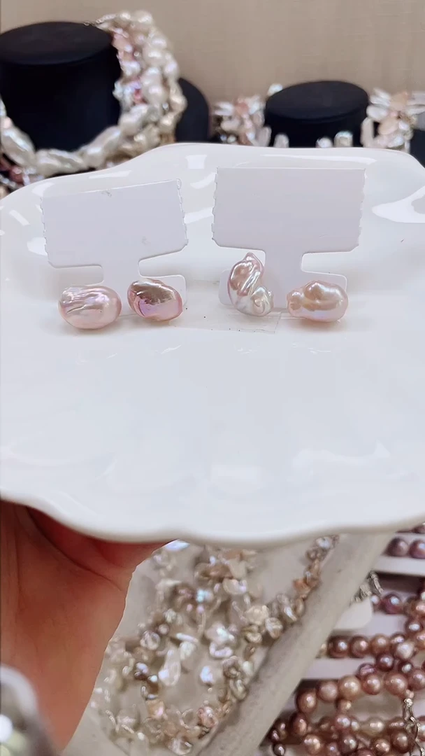 未镶嵌耳饰淡水珍珠【纯恬饰品】（多样性发货发一）