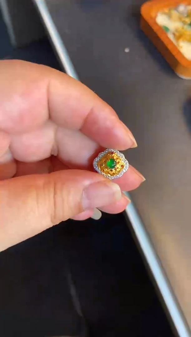吊坠(不含链)银S925镶嵌翡翠1