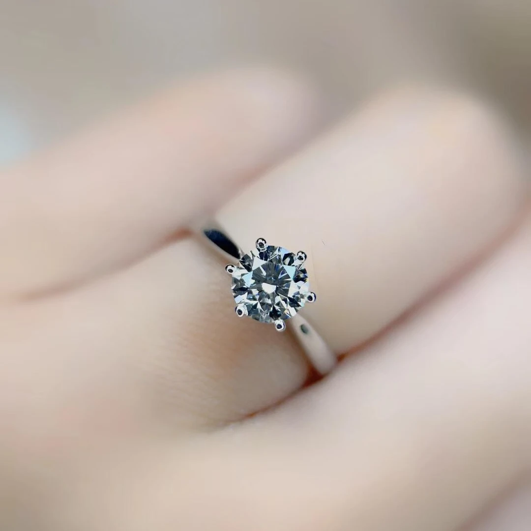 实验室培育钻石河南钻石 18K金1克拉培育钻石 钻戒 送女友 送老婆