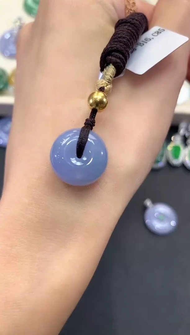 【闪购商品】翡翠吊坠(不含链)18K金镶嵌a30 紫货有色差