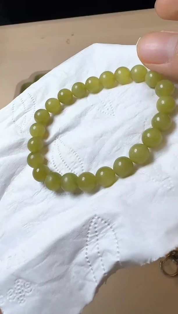 手链未镶嵌和田玉黄口手串