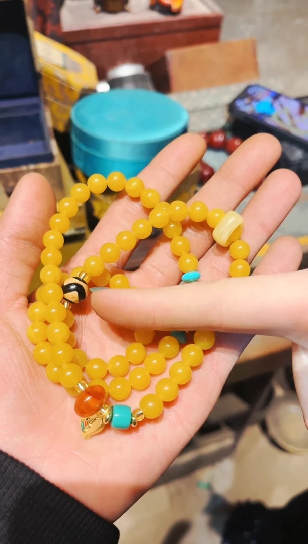 【闪购商品】蜜蜡颈饰未镶嵌七七精品专属链接9+5*8