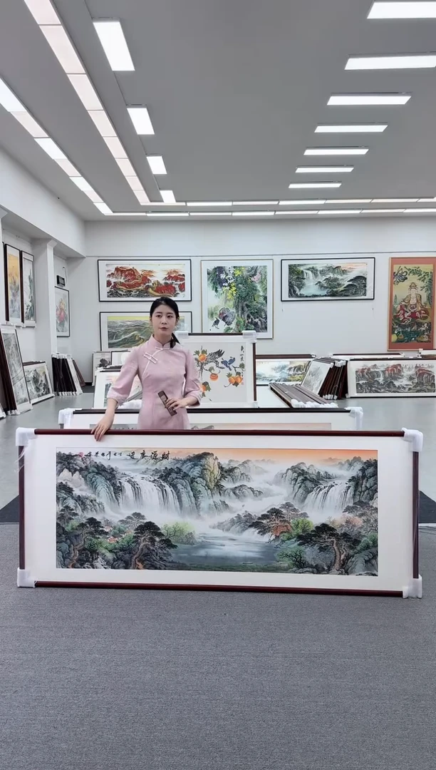 国画手绘   财源广进  219*88