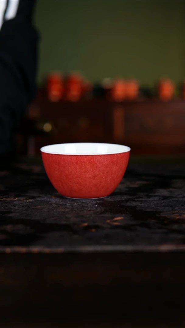 其他白泥景德镇纯手工陶瓷豇豆红