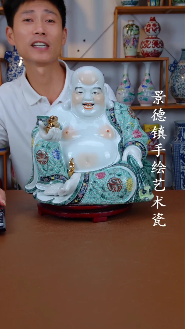 摆件景德镇手工手绘陶瓷摆件50