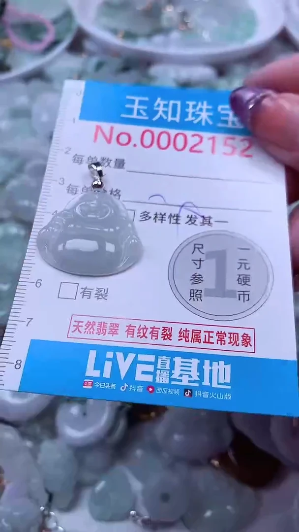 翡翠未镶嵌吊坠(不含链)2152