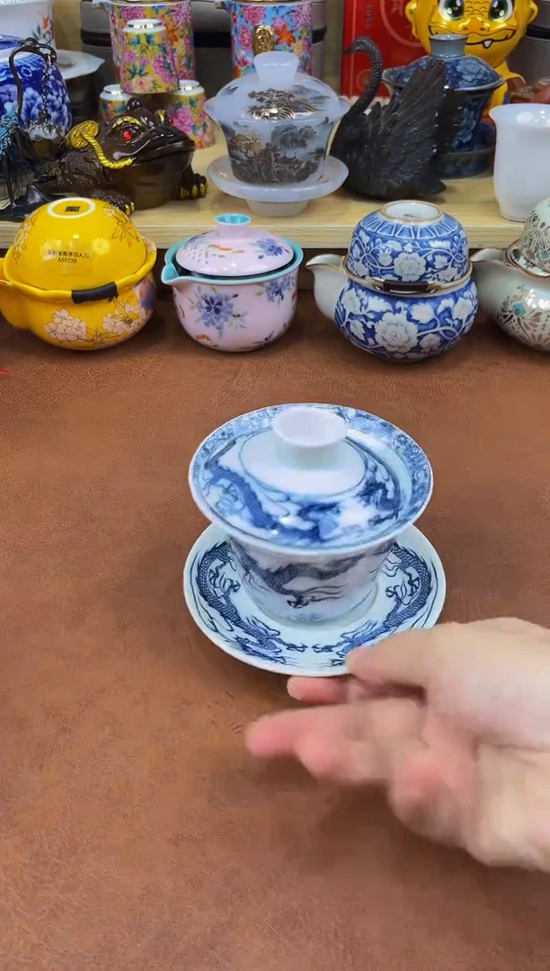 陶瓷茶具摆件旅行套组