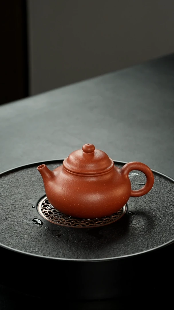 茶壶紫砂全手工精挑24目满砂红降坡容天