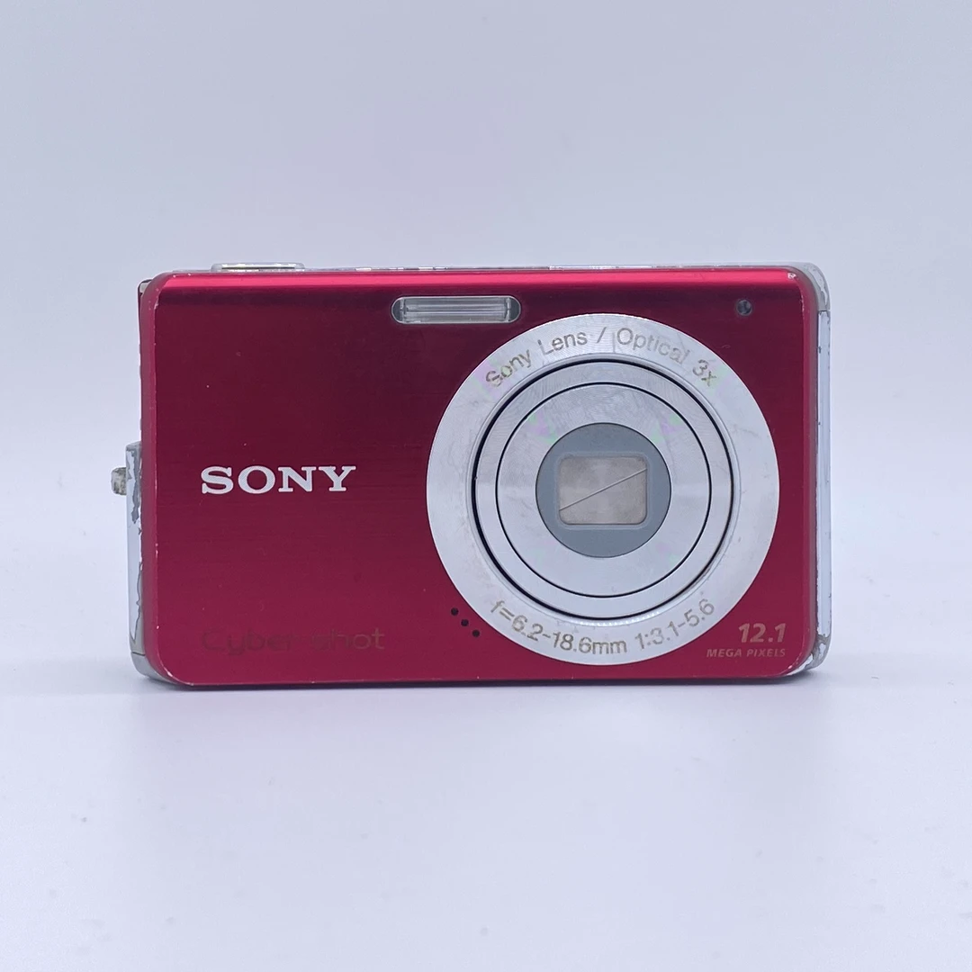 9新 Sony/索尼 W190红色CCD复古数码相机学生便携式卡片机