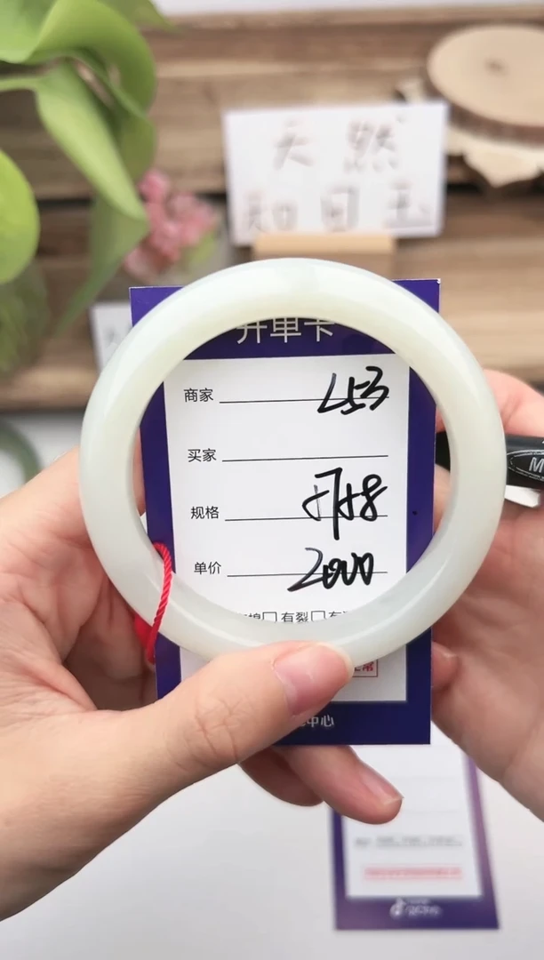 未镶嵌手镯和田玉微色差L53