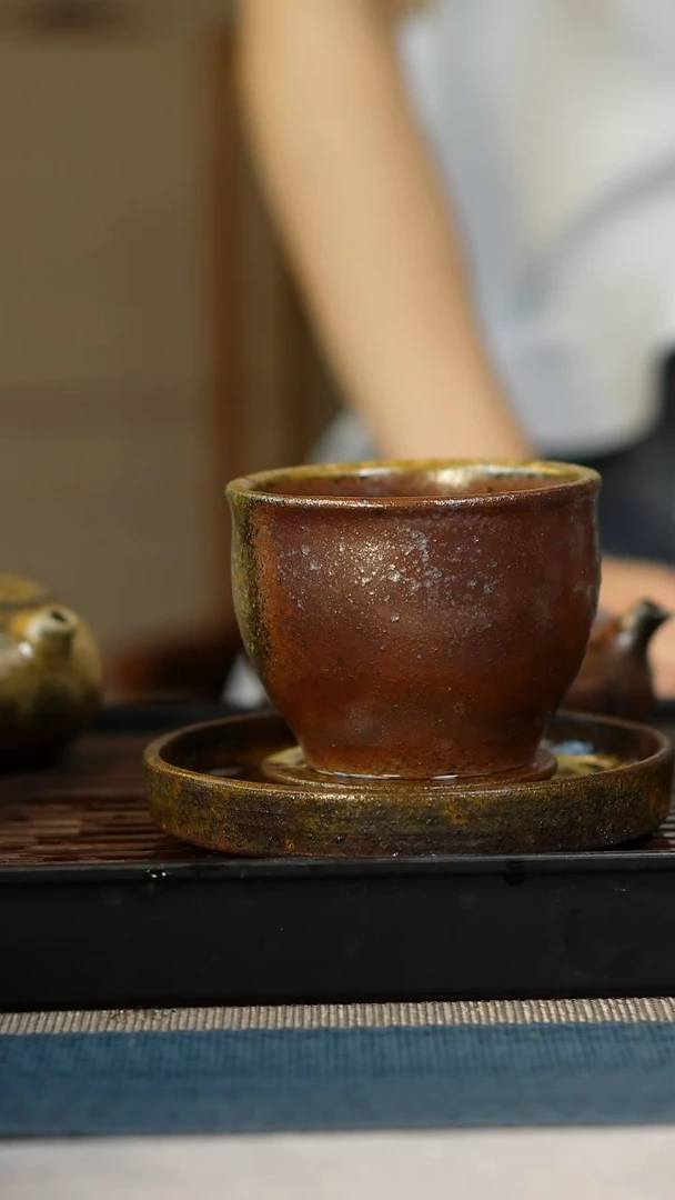 茶壶紫砂柴烧紫砂段泥缸杯