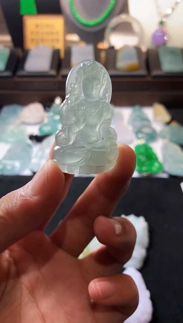 未镶嵌定制翡翠怀*  4092毛货不退不换