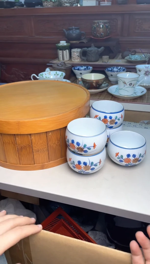 133号竹茶仓+5个杯哈哈哈